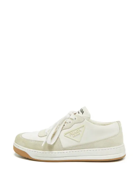 Prada Pre-Owned Triangle logo sneakers White 1390485