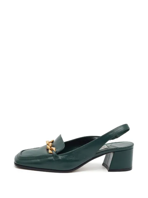 Jimmy Choo Pre-Owned Diamond slingback pumps Green 1398319