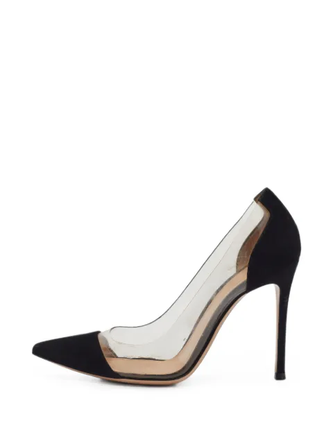 Gianvito Rossi Plexi pointed-toe pumps Black 1402661