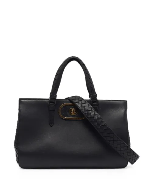 Bottega Veneta Pre-Owned Ellitica leather tote bag Black 1403576