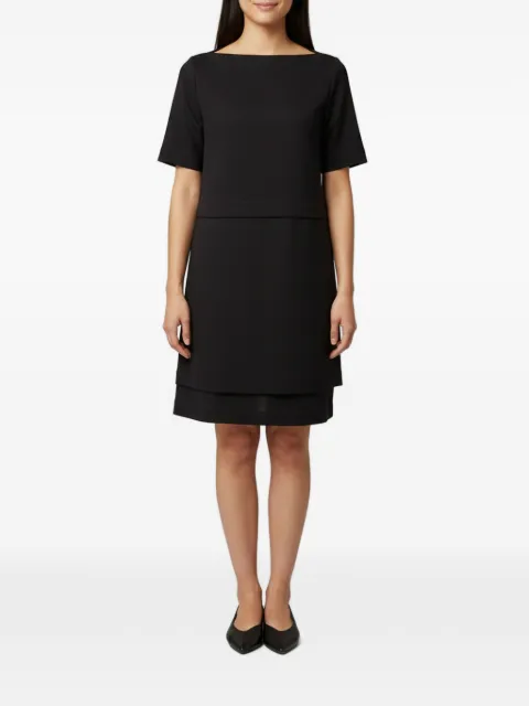 Emporio Armani Pre-Owned boat-neck jersey mini dress Black 1399266