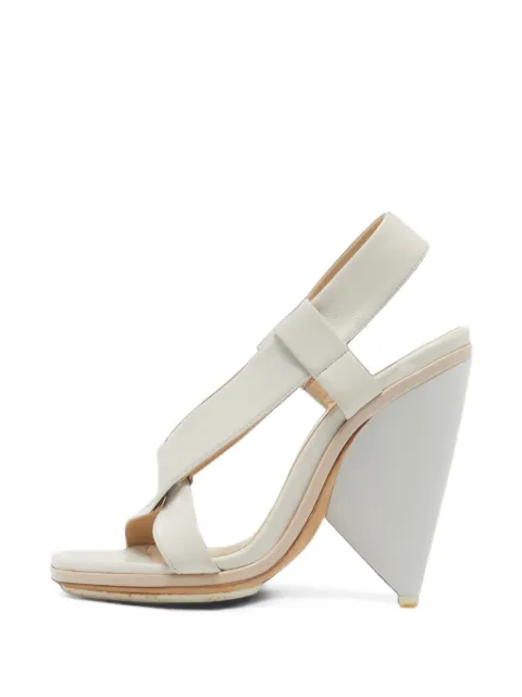 Balenciaga Pre-Owned crossover slingback sandals White 1403694