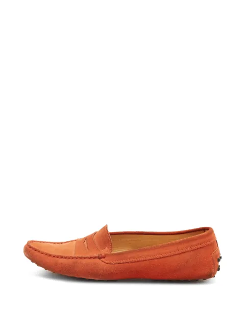 Tod's Vintage Gommino suede loafers Orange 1401183