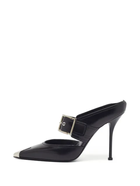 Alexander McQueen Pre-Owned Punk buckled mules Black 1393484