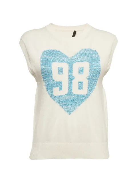 Maje sequinned heart sweater Neutrals 1402484