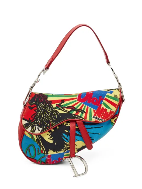 Christian Dior Pre-Owned 2003 Saddle Rasta Mania shoulder bag Red 1401146