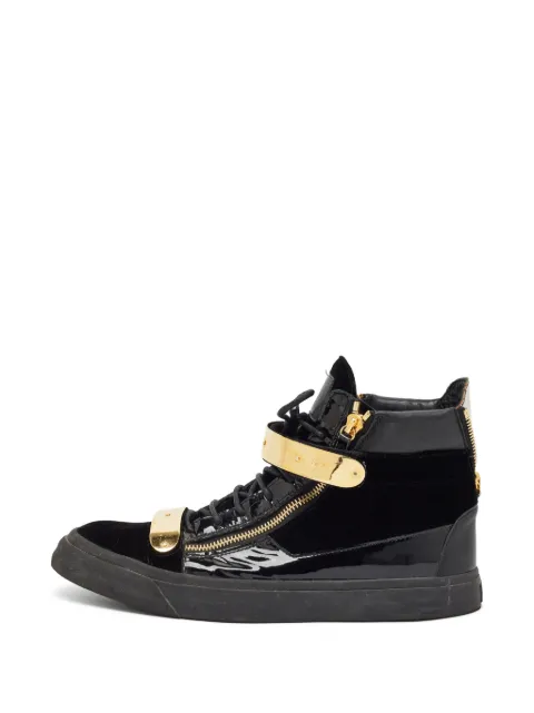 Giuseppe Zanotti Vintage Coby metallic strap sneakers Black 1399979