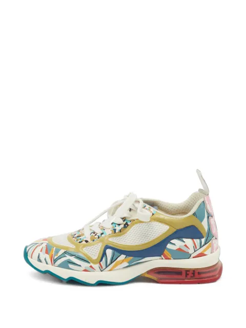 Fendi Pre-Owned Ffast tropical-print low-top sneakers White 1400483
