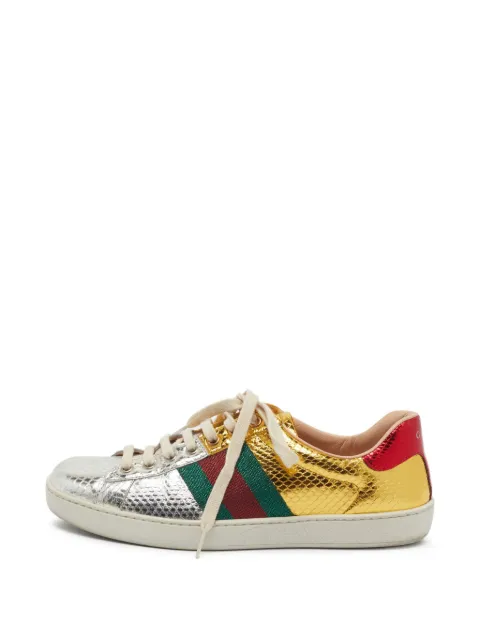 Gucci Pre-Owned Ace Web sneakers Gold 1393269
