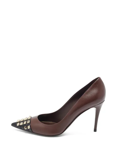 Valentino Garavani Pre-Owned Alcove studded pumps Brown 1401493