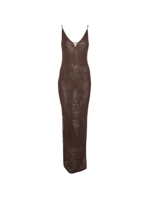 Flook Kaira crochet maxi dress Brown 1403691