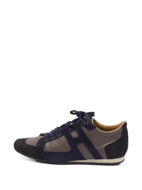 Hermès Pre-Owned Tie Break panelled sneakers Brown 1394675
