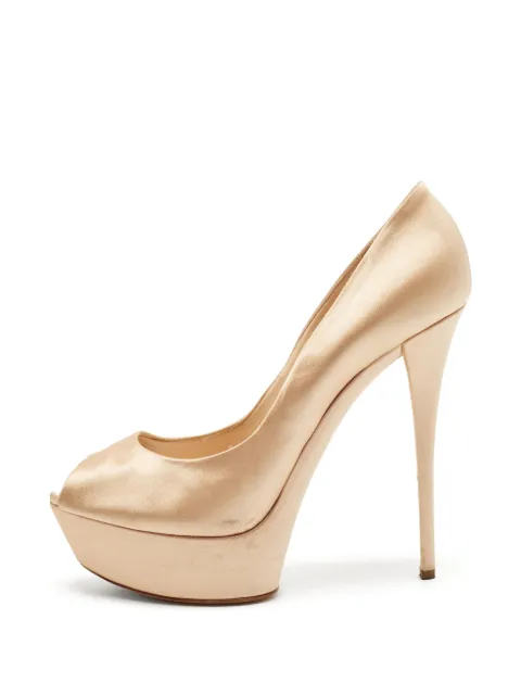 Casadei peep-toe platform pumps Neutrals 1395285