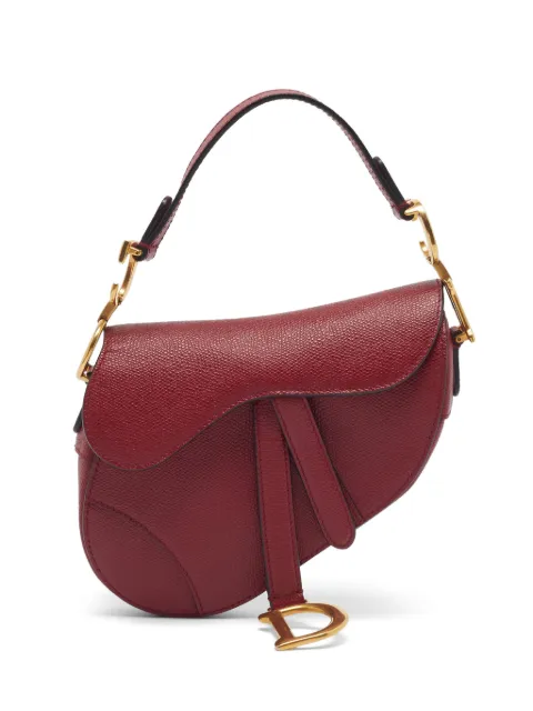 Christian Dior Pre-Owned 2019 mini Saddle leather tote bag Red 1393700