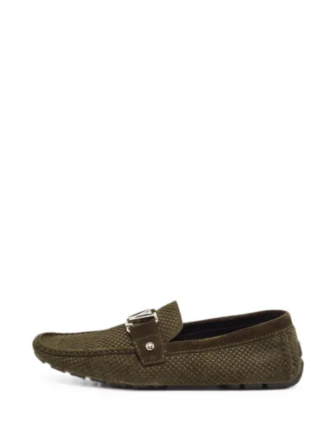 Louis Vuitton Pre-Owned Monte Carlo Damier loafers Green 1384279