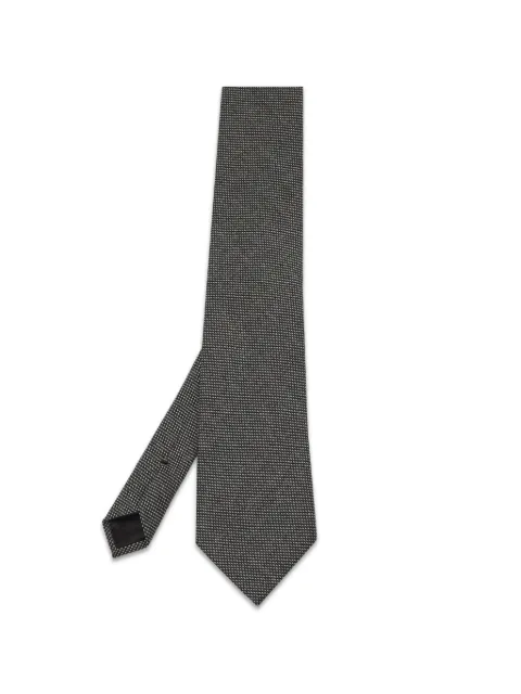 Tom Ford Vintage patterned-jacquard wool tie Grey 1400030
