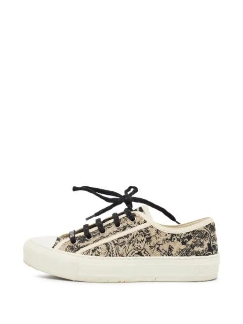 Christian Dior Pre-Owned Walk'n'Dior embroidered sneakers Neutrals 1399324