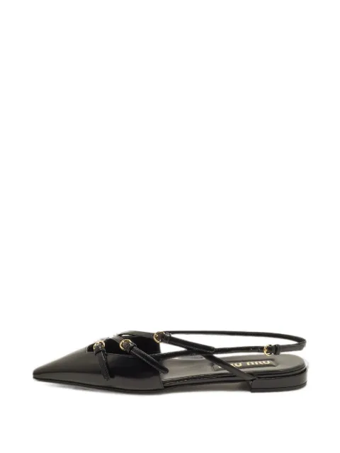 Miu Miu Pre-Owned buckle-detail slingback pumps Black 1388719