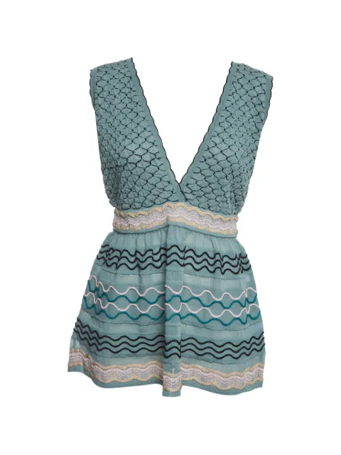 Missoni Pre-Owned V-neck top Blue 1381604