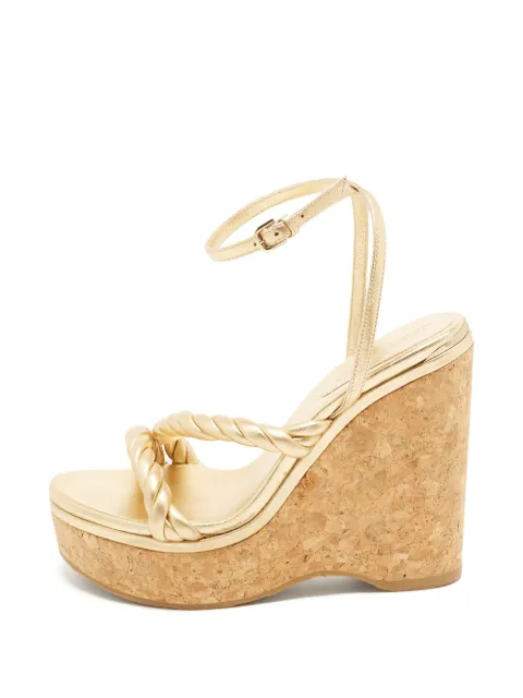 Jimmy Choo Pre-Owned Diosa wedge sandals Gold 1386306