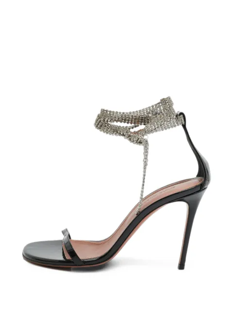 Amina Muaddi Giorgia crystal-embellished sandals Black 1383269