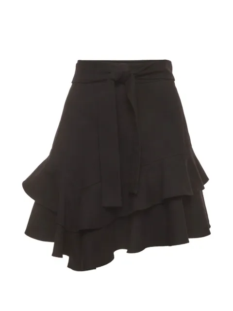 Maje asymmetric ruffled mini skirt Black 1401739
