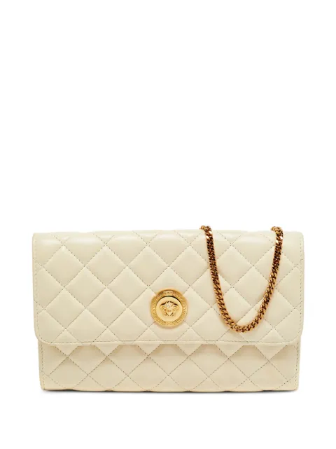 Versace Pre-Owned La Medusa quilted clutch bag Neutrals 1386146