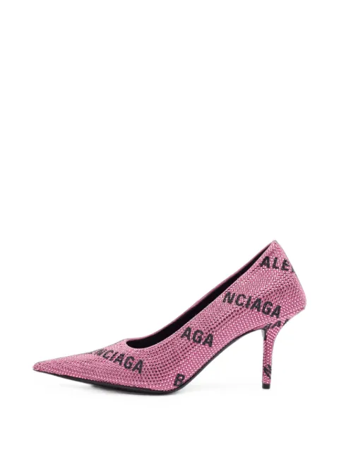 Balenciaga Pre-Owned Knife crystal-embellished pumps Pink 1401505