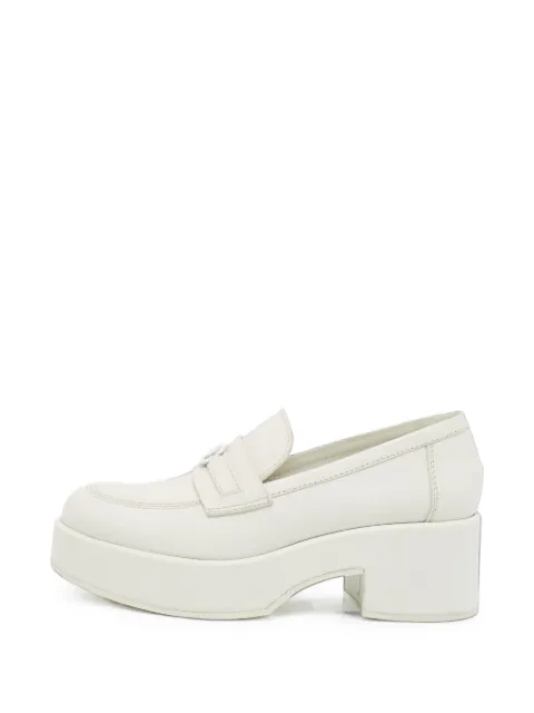 CHANEL Pre-Owned CC platform loafers White 1388213