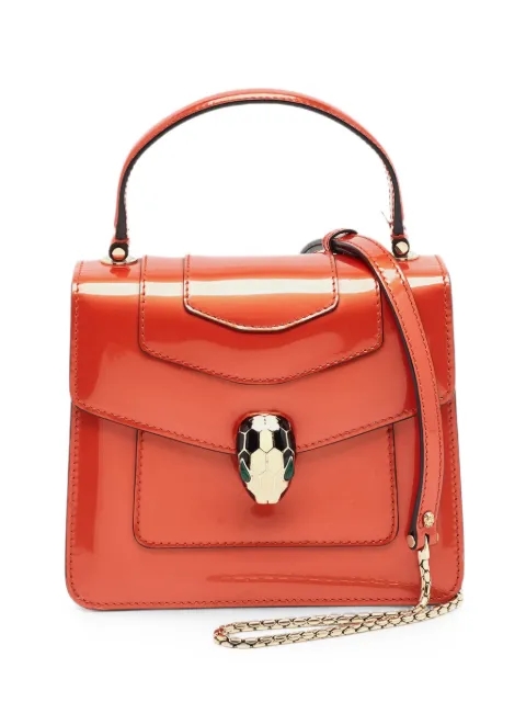 Bvlgari Pre-Owned 2017 Serpenti Forever leather tote bag Red 1394616