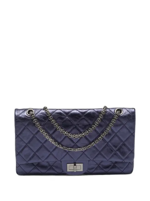 CHANEL Pre-Owned 2008-2009 Reissue 2.55 quilted shoulder bag Blue 1399197