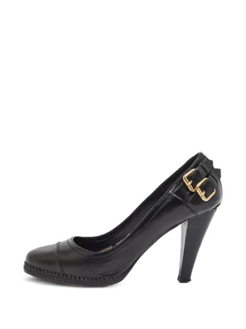 Burberry Pre-Owned buckle-detail heeled pumps Black 1382935