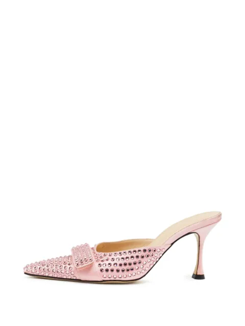 MACH & MACH Carrie crystal-embellished mules Pink 1402905