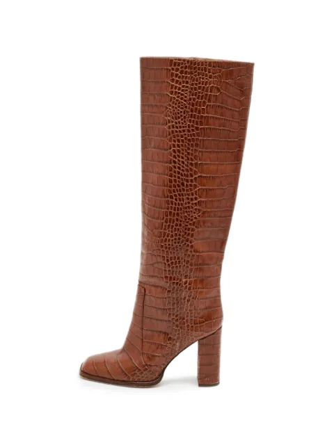 Paris Texas croc-embossed knee-length boots Brown 1384325