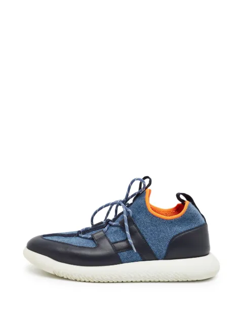 Hermès Pre-Owned Duel knit sneakers Blue 1400070