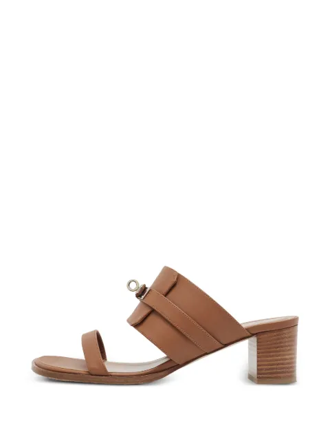 Hermès Pre-Owned Avenue Kelly lock sandals Brown 1397324