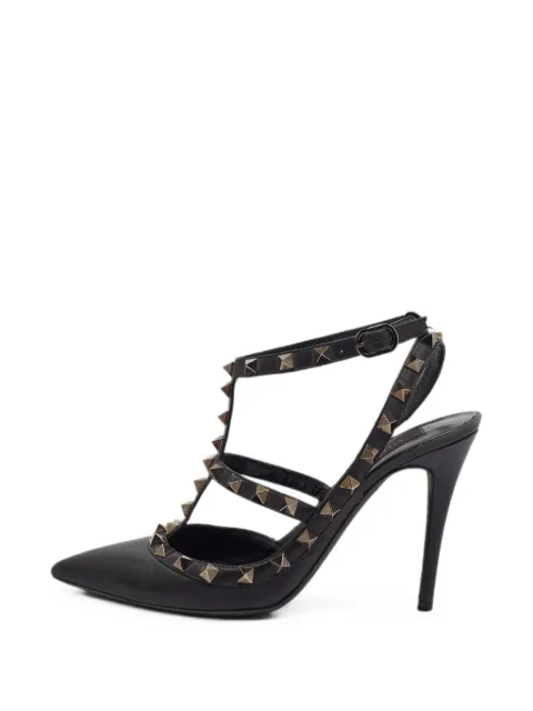 Valentino Garavani Pre-Owned Rockstud ankle strap pumps Black 1381777