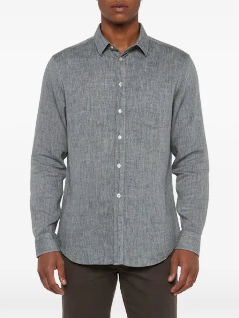 Emporio Armani Pre-Owned button-up linen shirt Grey 1382445