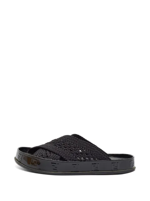 Fendi Pre-Owned Fendigraphy woven sandals Black 1397966