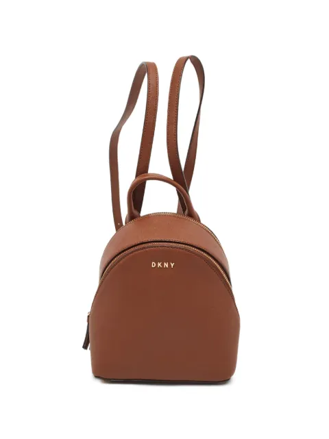 DKNY Vintage 2017 mini Bryan Saffiano leather backpack Brown 1385420