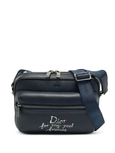 Christian Dior Pre-Owned x Hylton Nel 2024 Rider logo-print messenger bag Blue 1382884