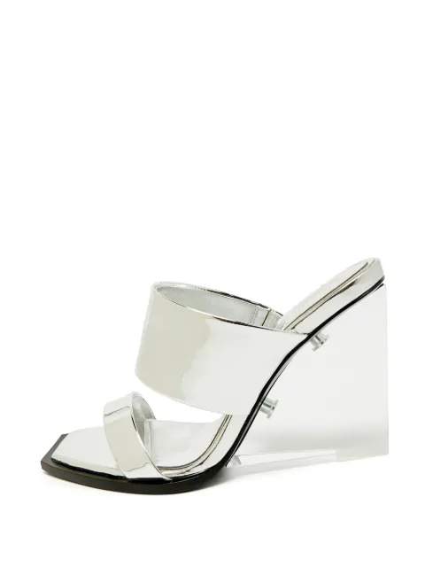 Alexander McQueen Pre-Owned Bold wedge sandals Silver 1394492
