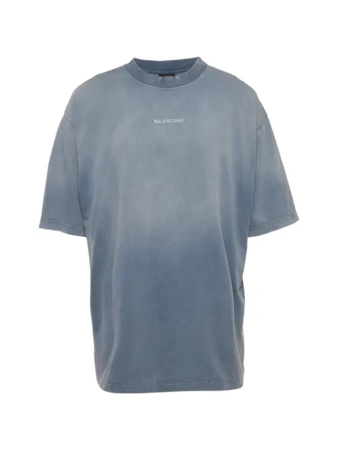 Balenciaga Pre-Owned oversized logo-print t-shirt Blue 1389807