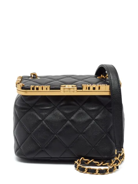 CHANEL Pre-Owned mini Paris Monaco quilted shoulder bag Black 1403668