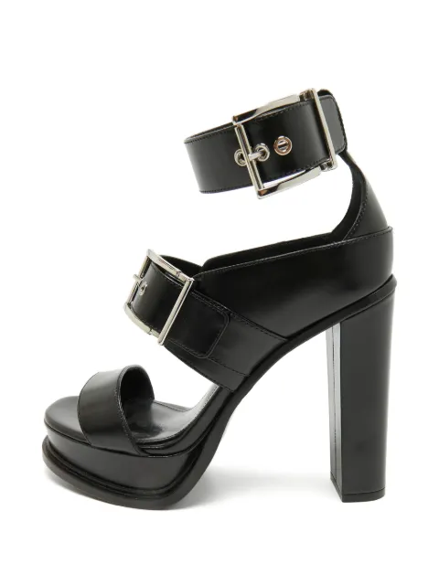 Alexander McQueen Pre-Owned leather heeled sandals Black 1380001