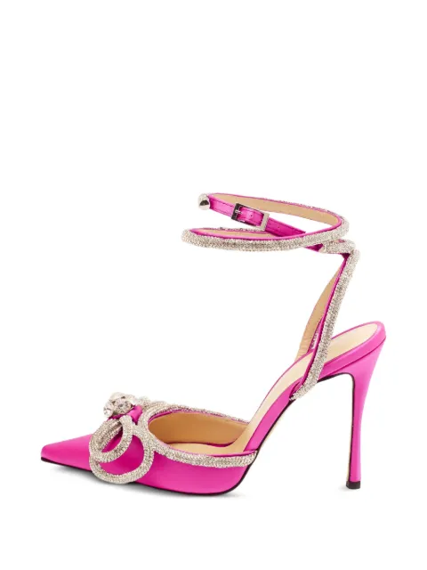 MACH & MACH Double Bow ankle-strap pumps Pink 1403429