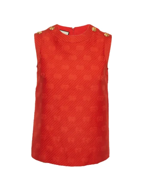 Gucci Pre-Owned GG jacquard sleeveless top Red 1388239