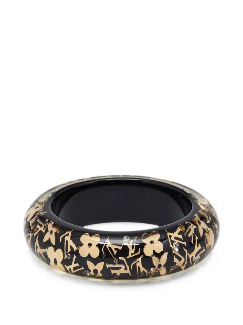 Louis Vuitton Pre-Owned Monogram Inclusion crystal-embellished bracelet Black 1397237