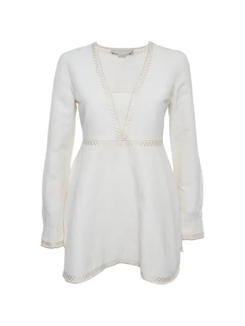 Stella McCartney Pre-Owned embroidered long-sleeve tunic White 1386150