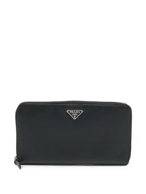 Prada Pre-Owned Saffiano Lux zip-around wallet Black 1382899
